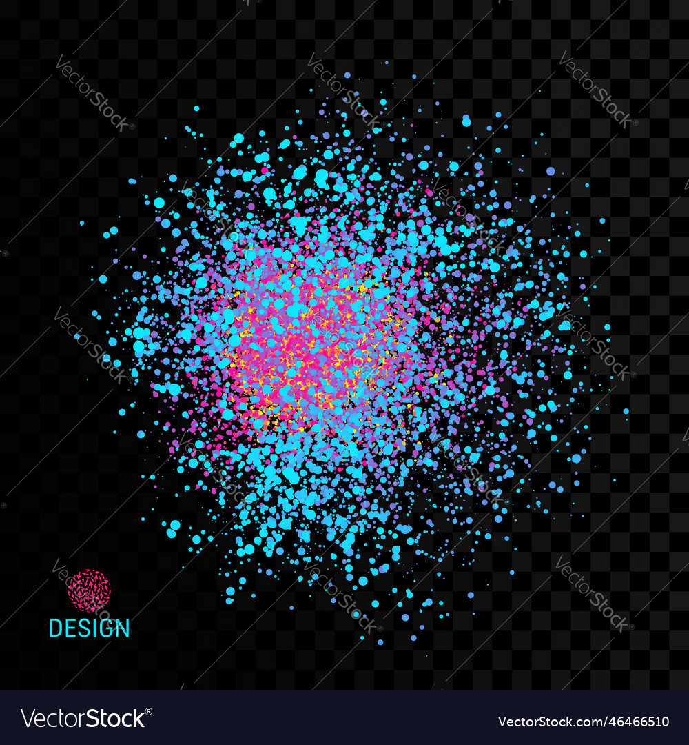 Chaotic particles in empty space dynamic vector image Chaotic particles in empty space dynamic