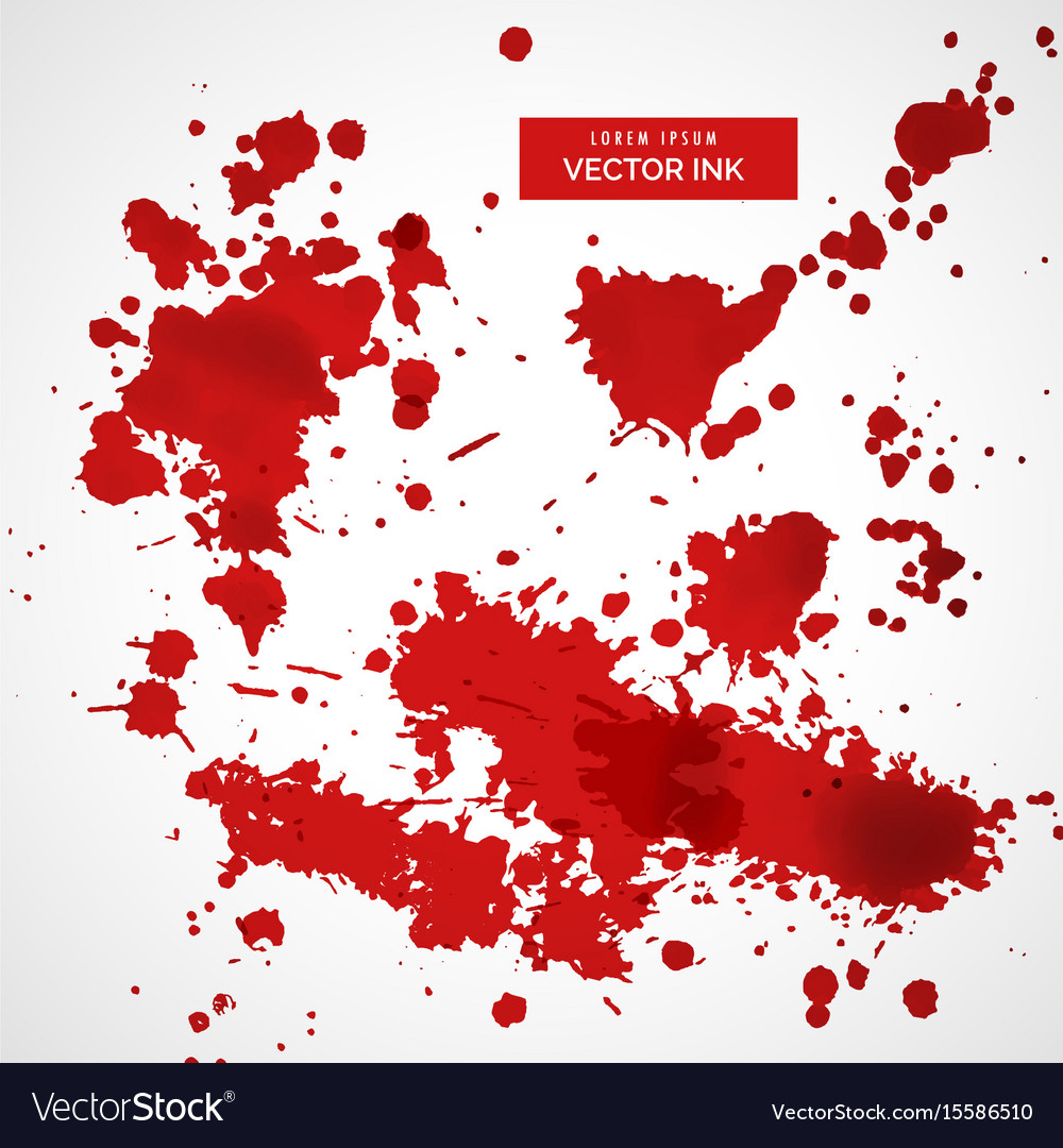 Collection of red ink splatter background