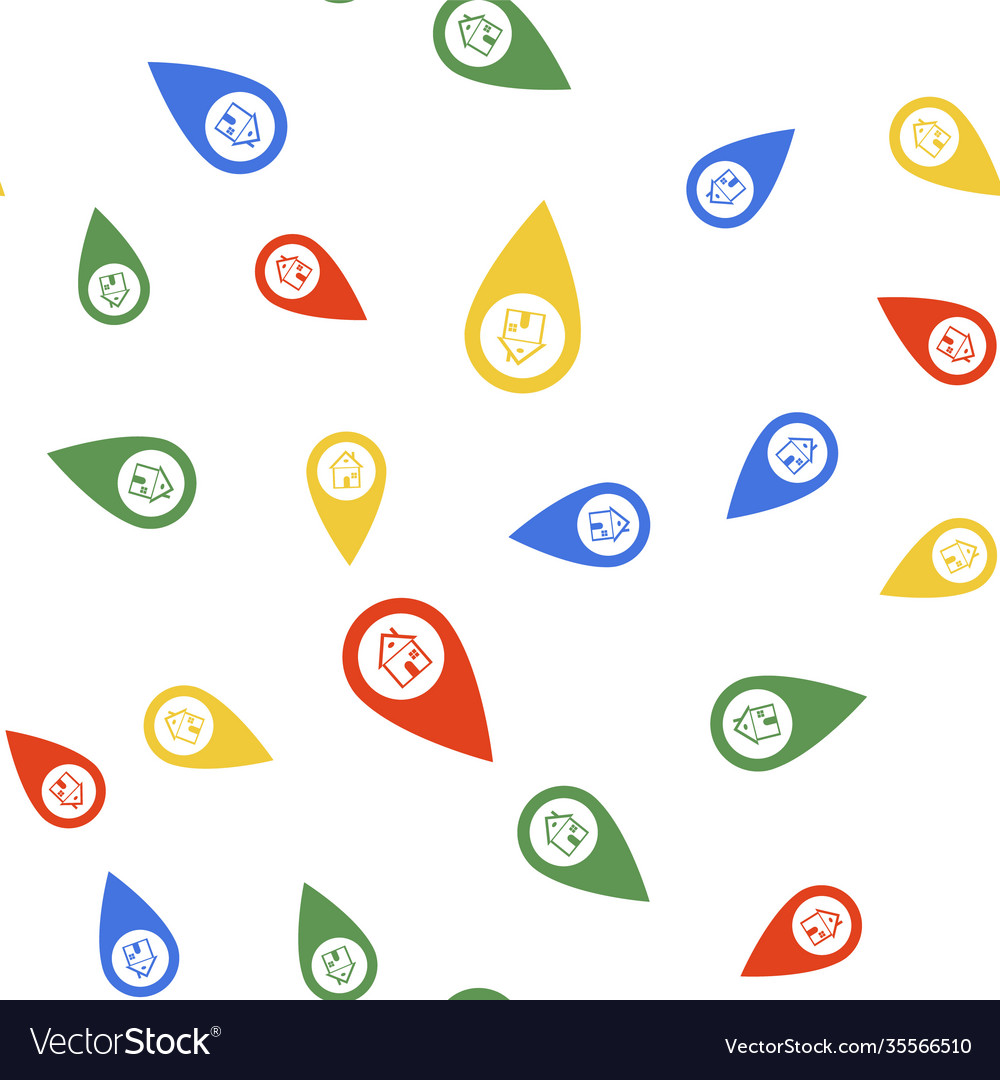 Color map pointer with house icon isolated