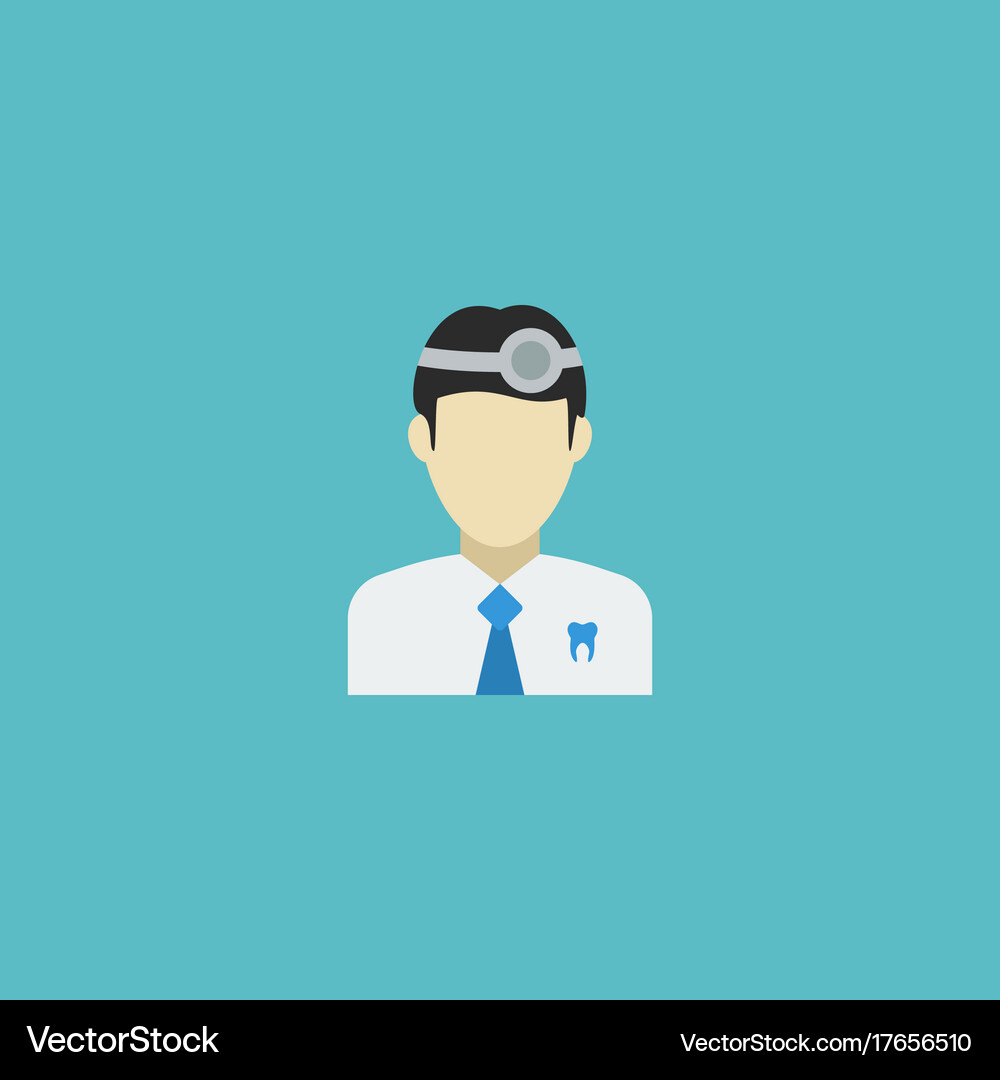 Flat icon dentist element Royalty Free Vector Image