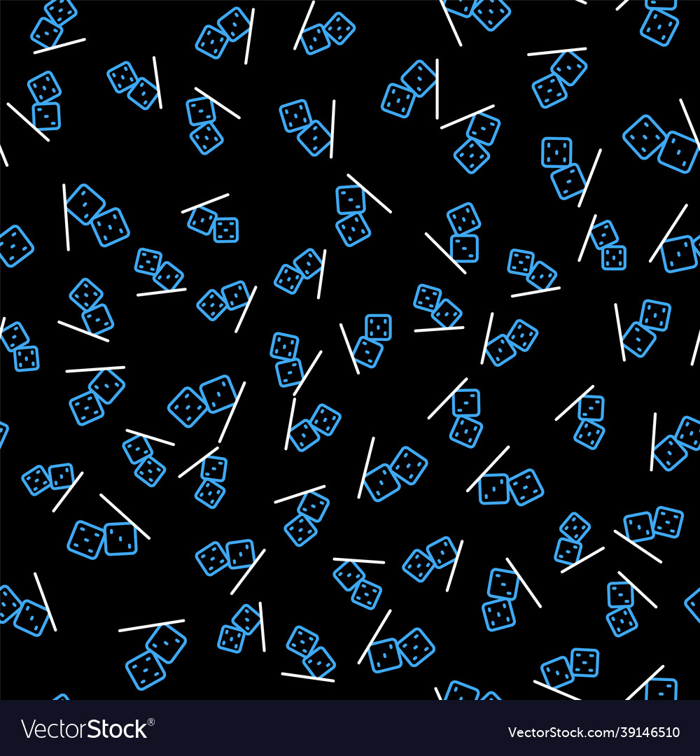 Line game dice icon isolated seamless pattern