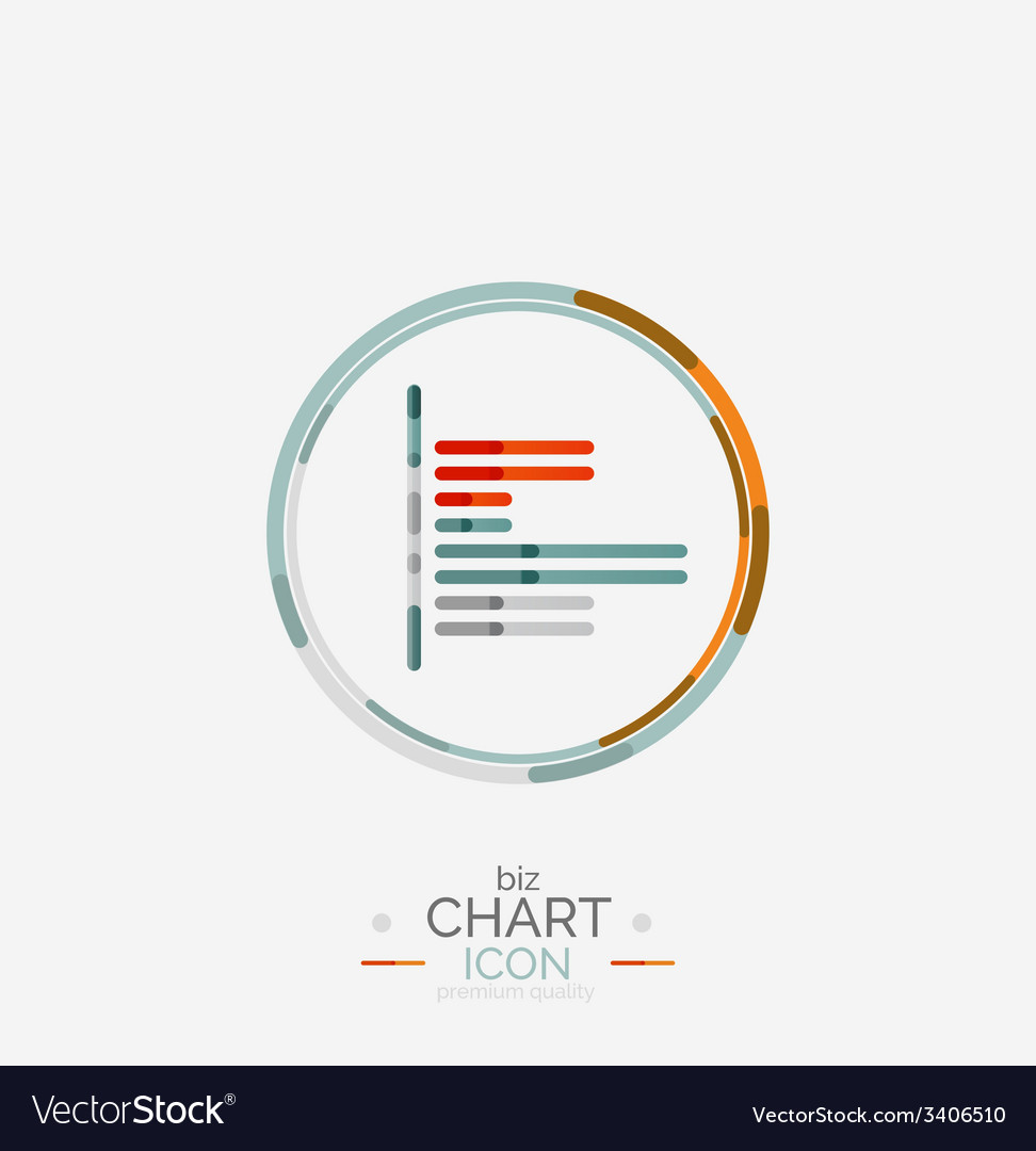 Line graph chart icon