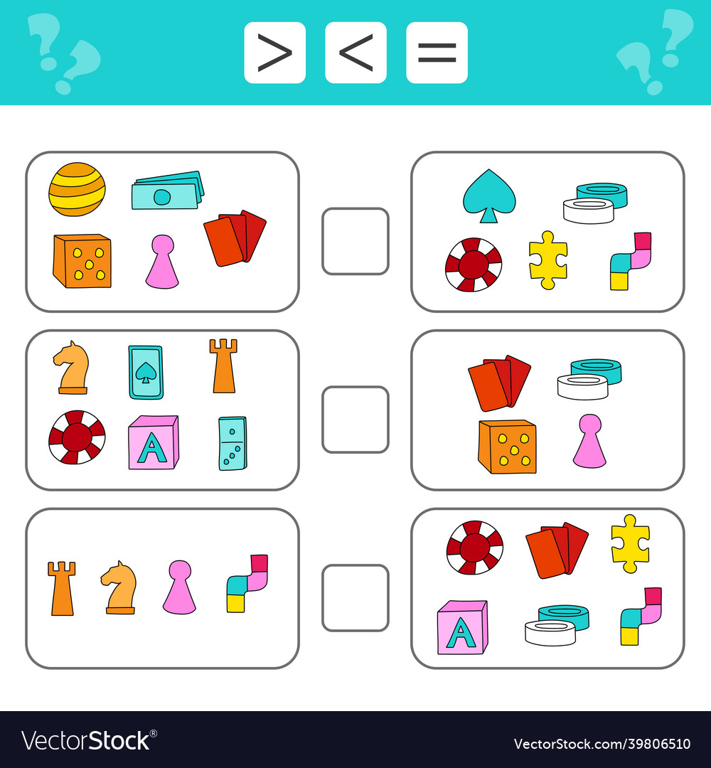 Mathematical puzzle game learning mathematics vector image Mathematical puzzle game learning mathematics