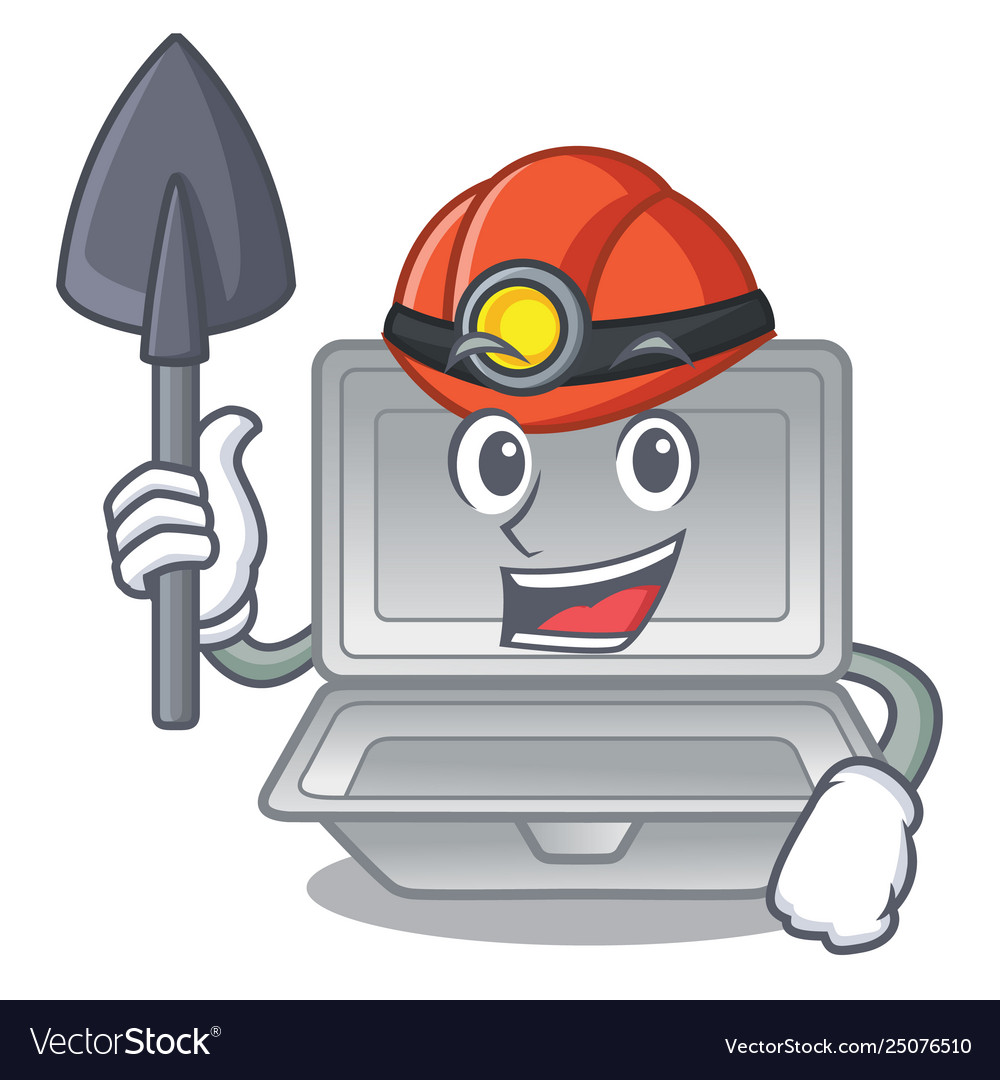 Miner open styrofoam in character box