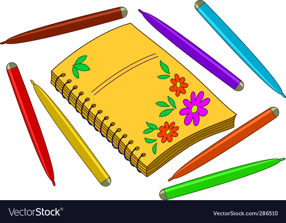 Notebook with flowers