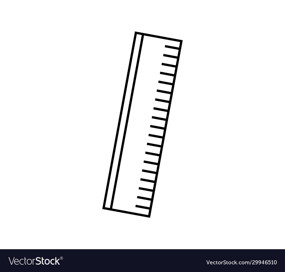 Ruler icon in on white background