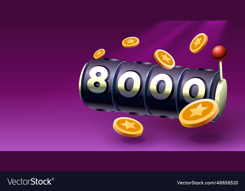 Slots free spins 8000 promo flyer poster banner