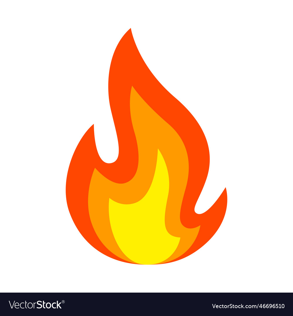 Stylized fire decorative element Royalty Free Vector Image