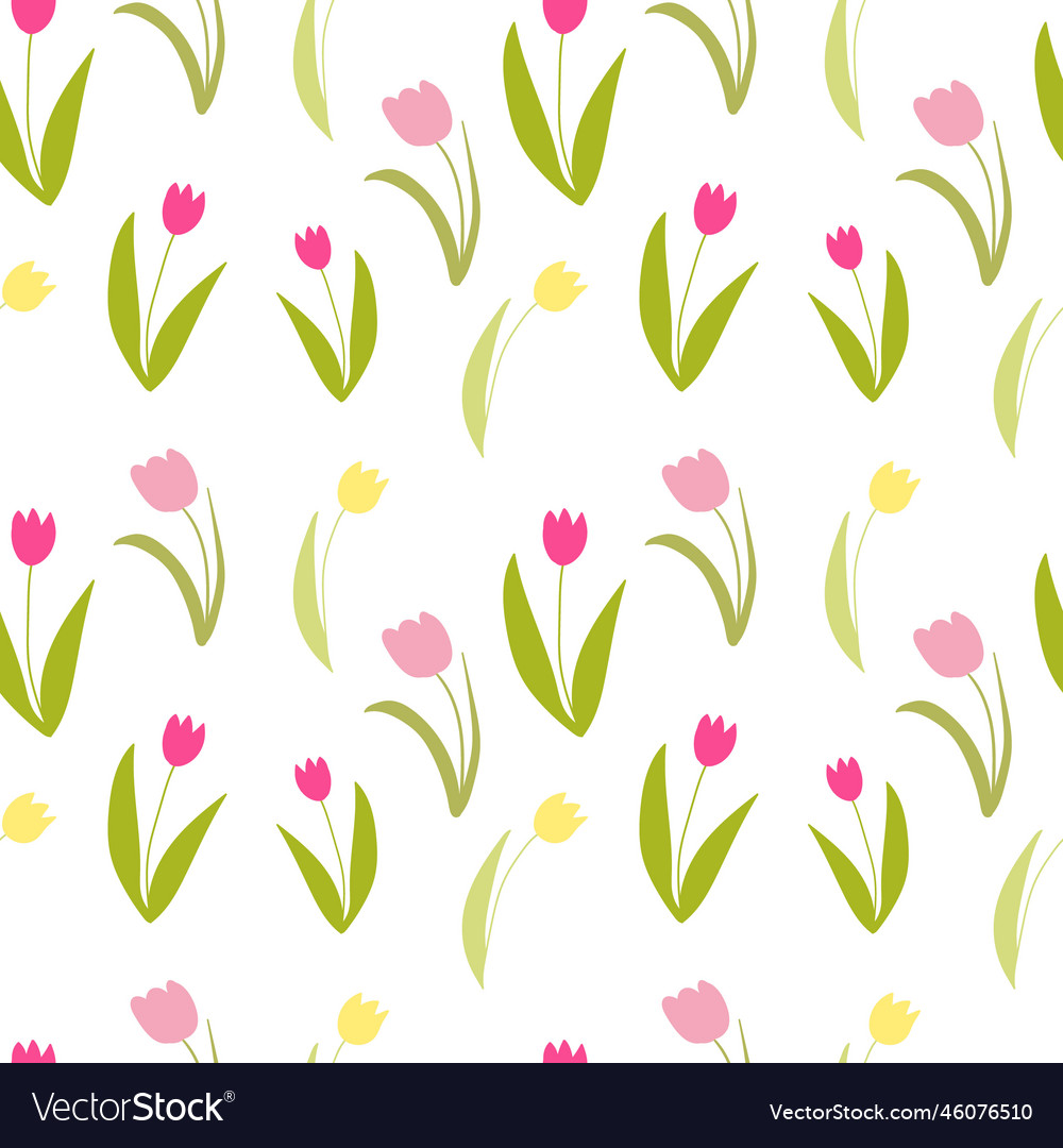 Tulips seamless pattern