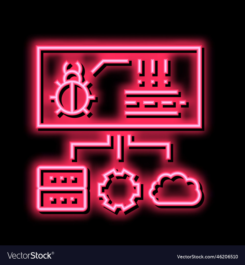 Virus on server cloud and computer components