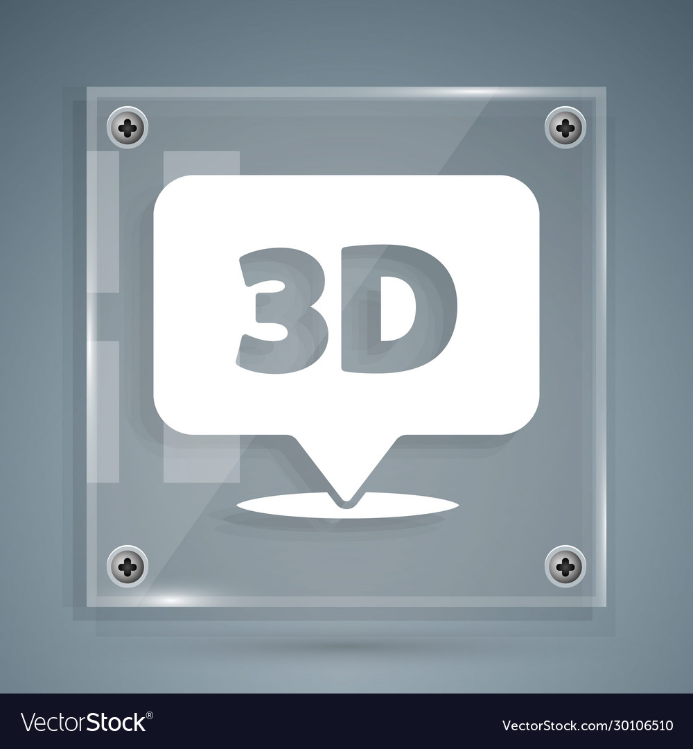 White speech bubble with text 3d icon isolated vector image White speech bubble with text 3d icon isolated