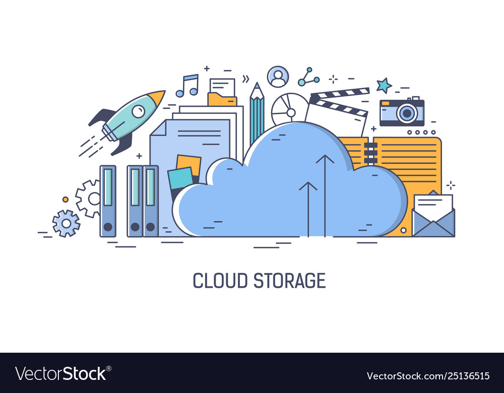 Banner template for advertising cloud computing