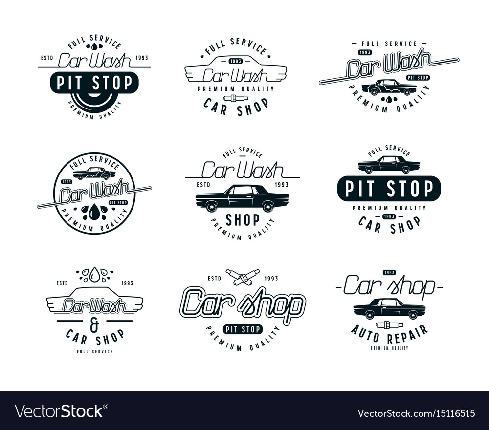 Car service emblems Royalty Free Vector Image - VectorStock