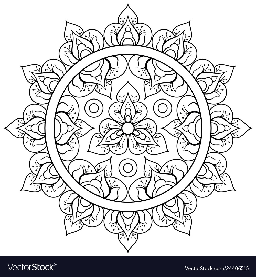 Decorative ethnic mandala pattern anti-stress