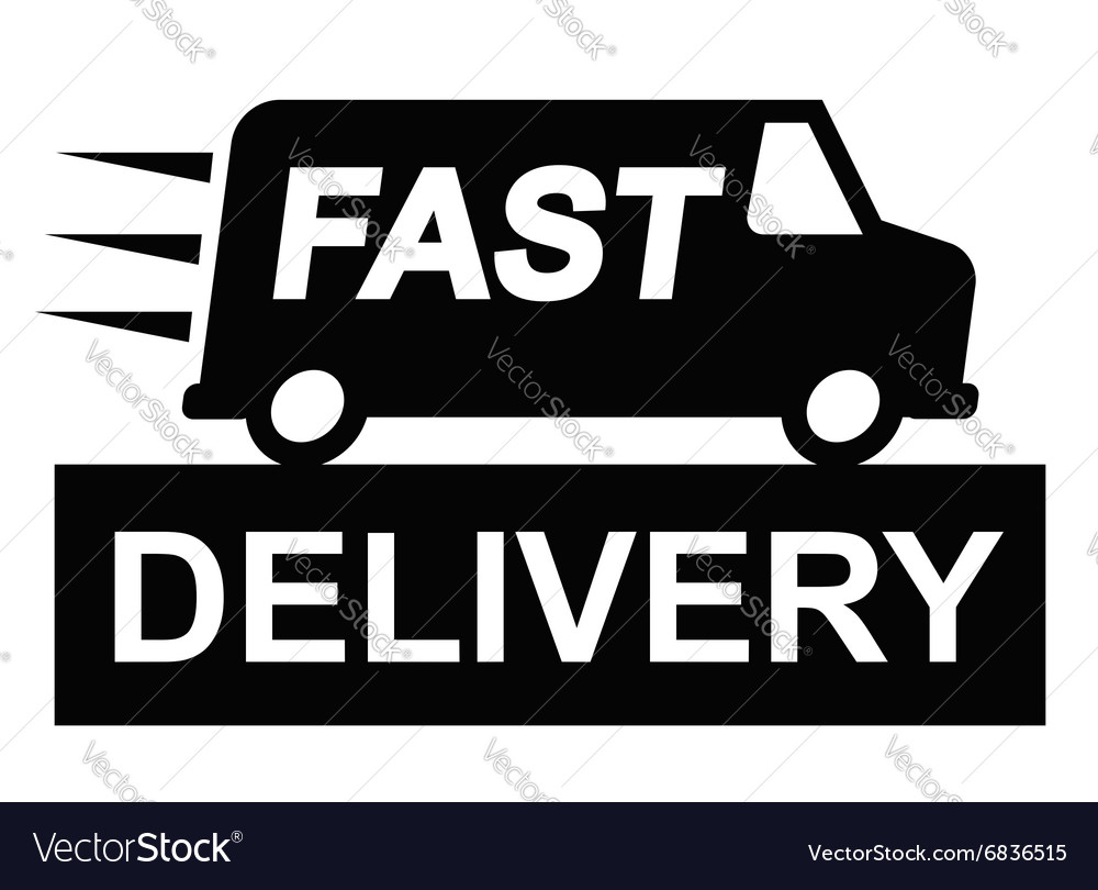 Fast delivery truck Royalty Free Vector Image - VectorStock