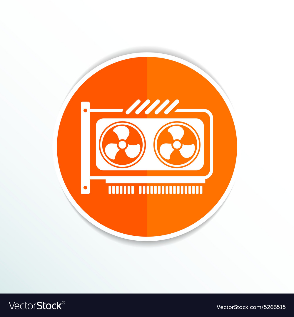 Gpu or computer graphic card icon component