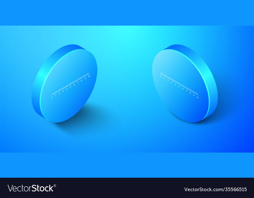 Isometric measuring scale markup for rulers icon vector image Isometric measuring scale markup for rulers icon