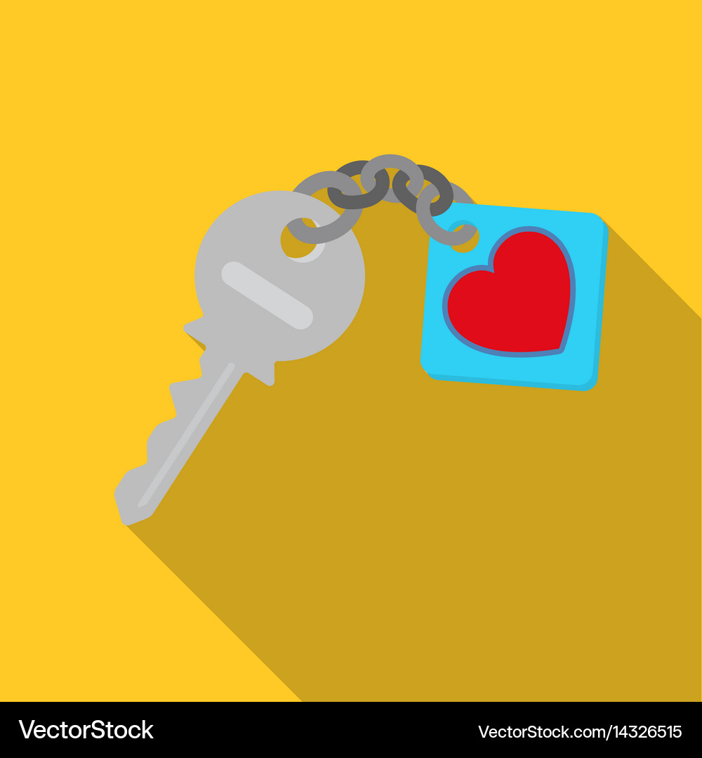 Key icon in flat style isolated on white Vector Image