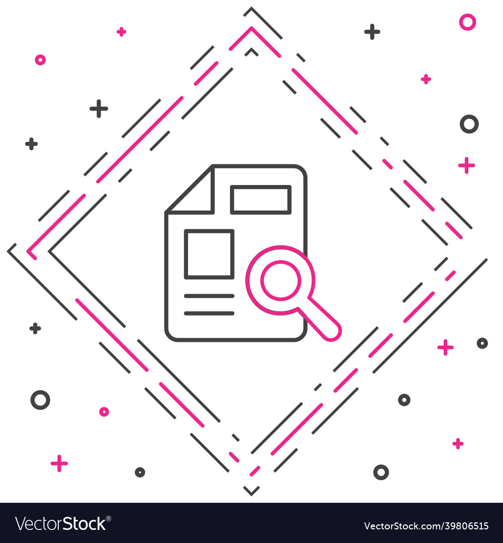 Line document with graph chart icon isolated vector image Line document with graph chart icon isolated