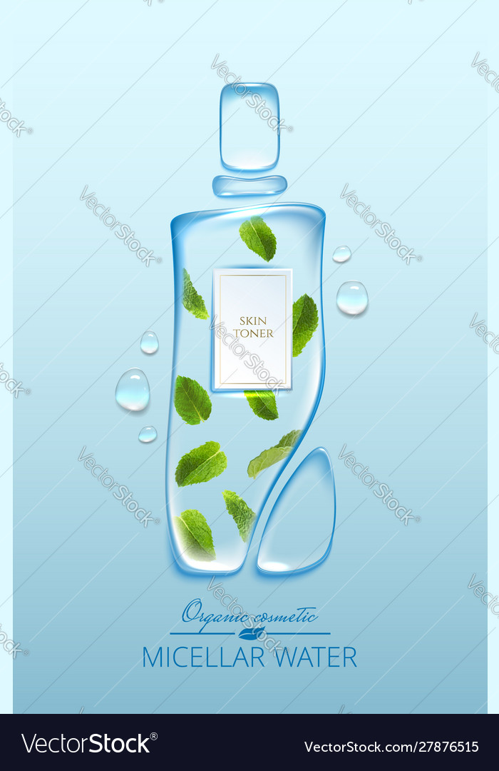 Original advertising poster design with water