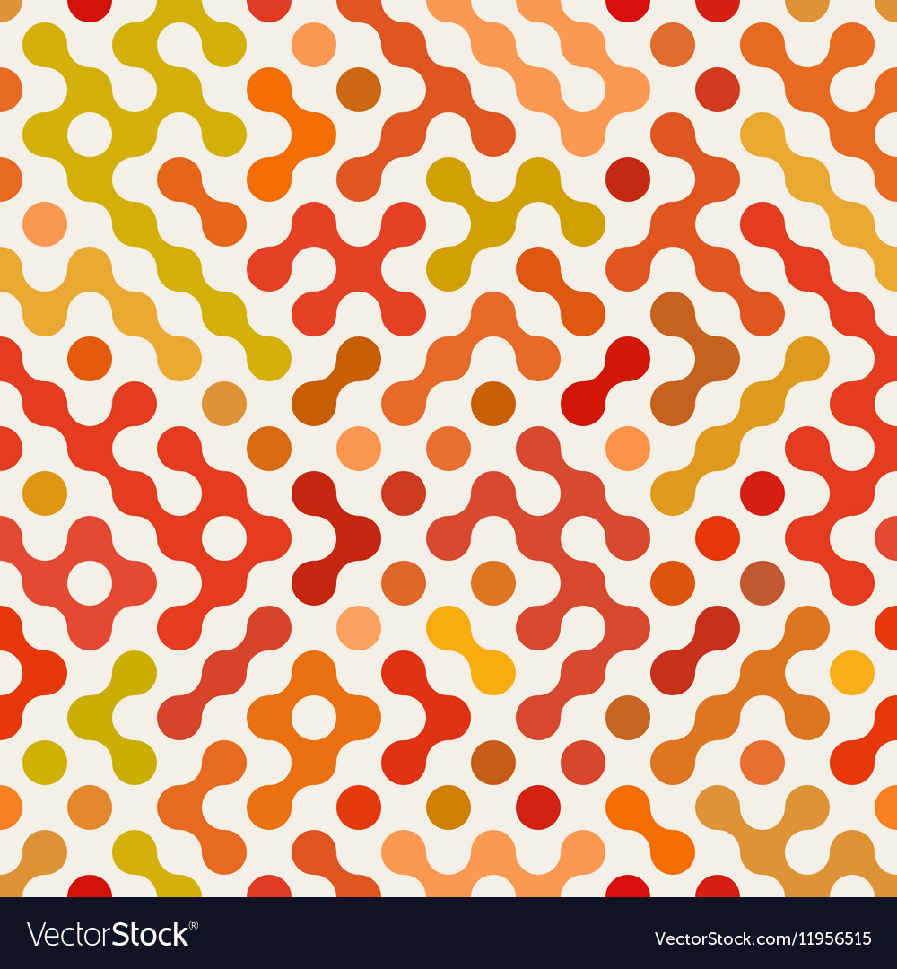 Red Orange Rounded Abstract Pattern