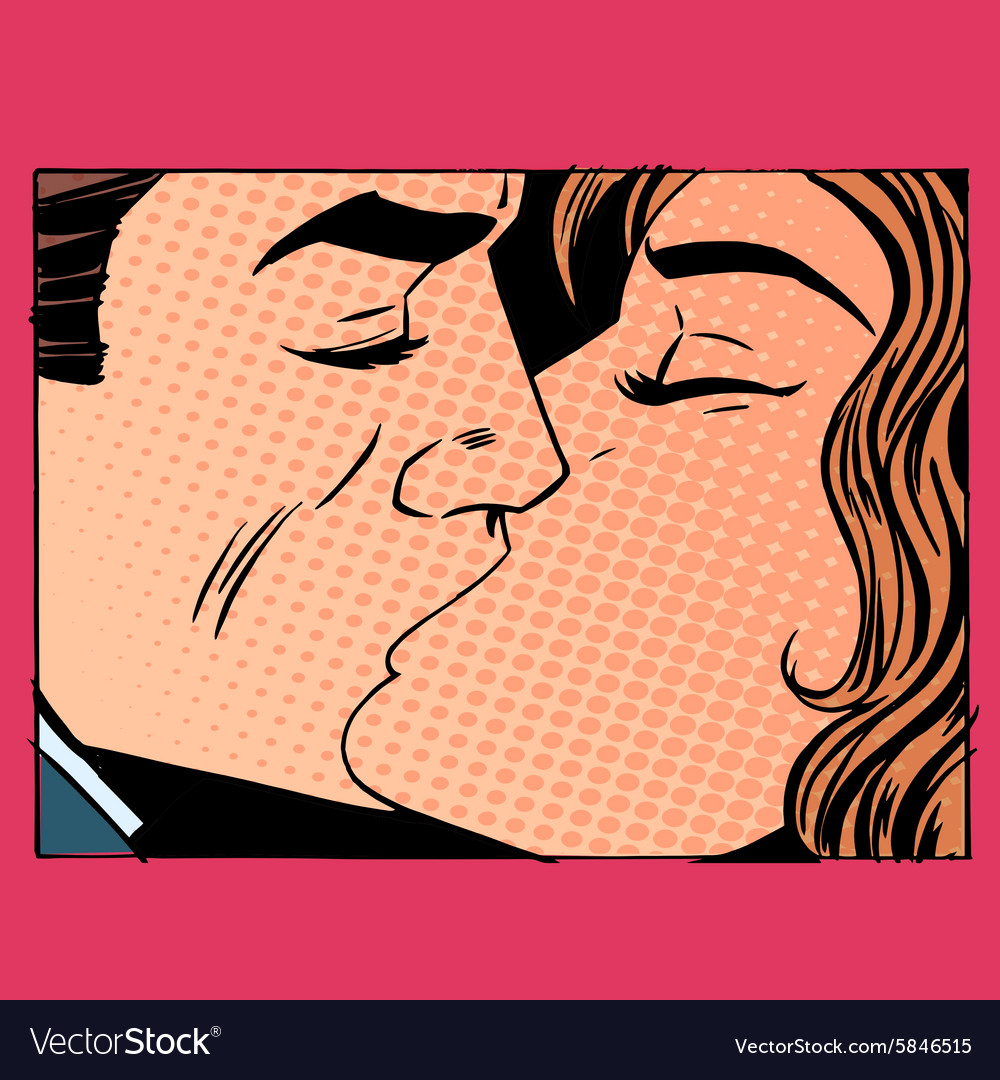 Retro Kiss Pop Art Romance