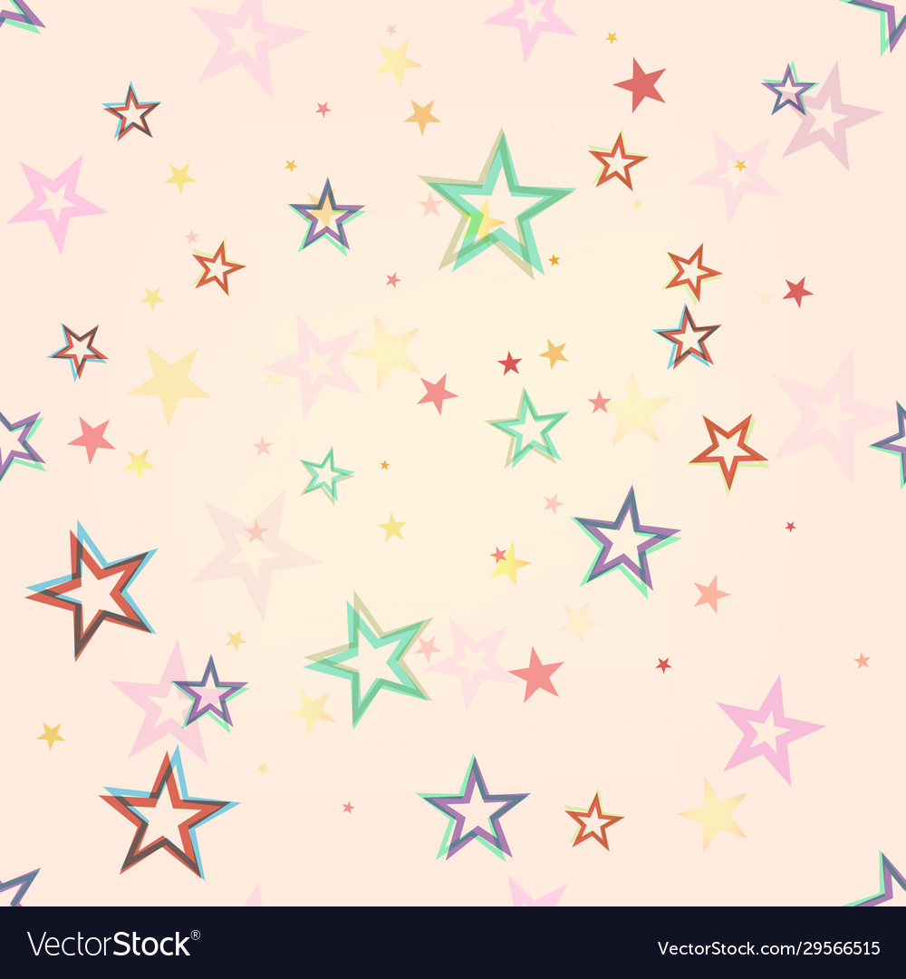 Seamless pattern background with color stars Vector Image Seamless pattern background with color stars