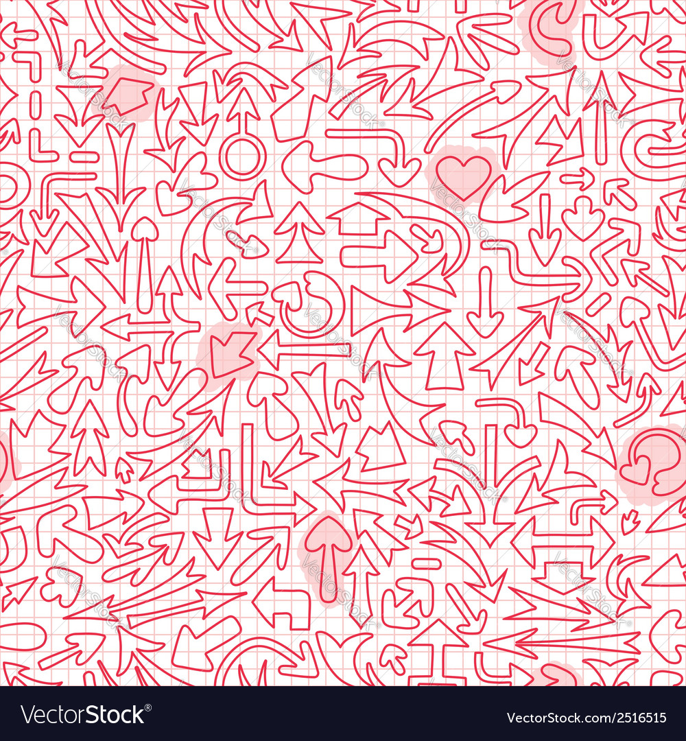 Seamless pattern with different arrows