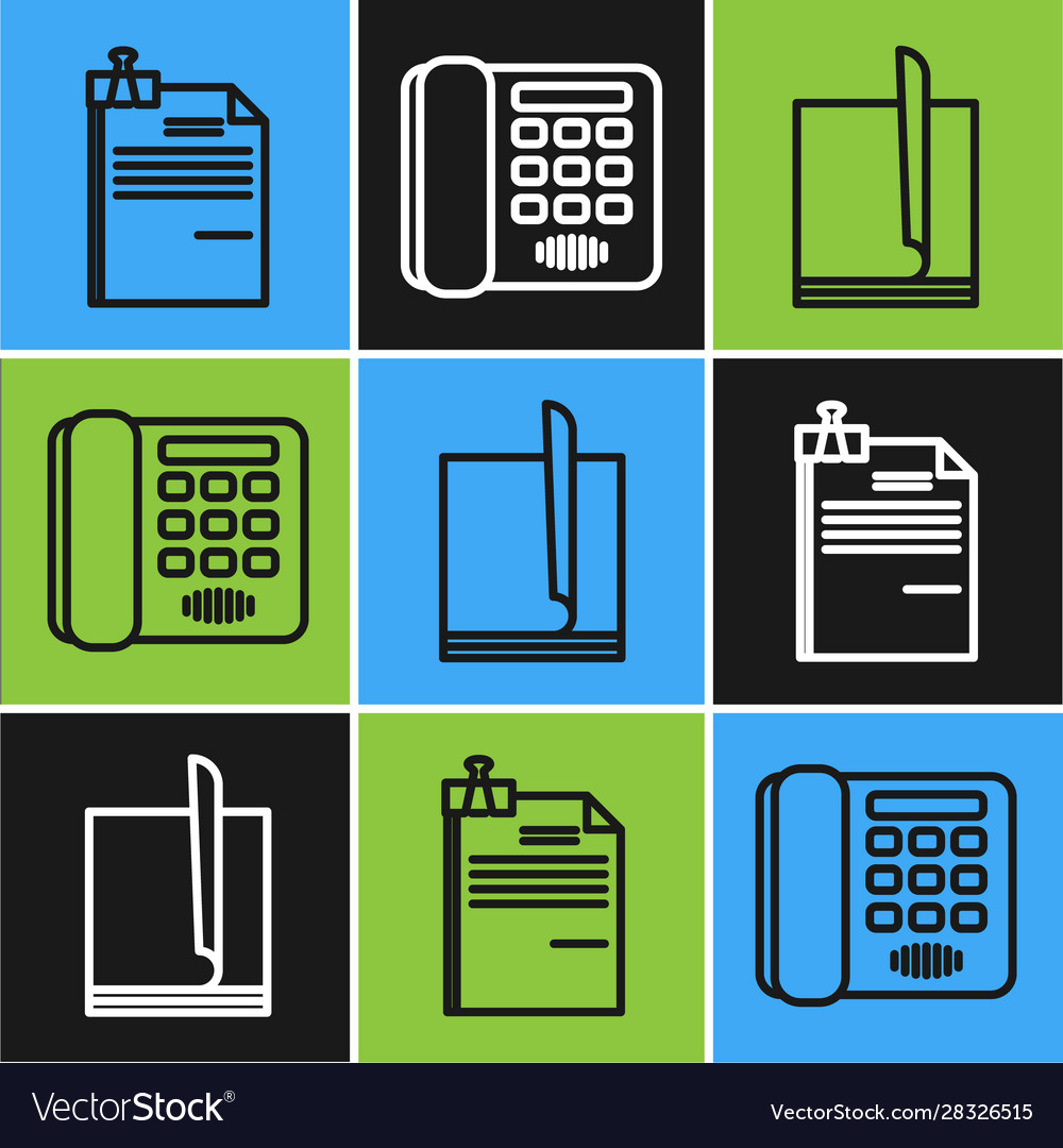 Set line file document and binder clip