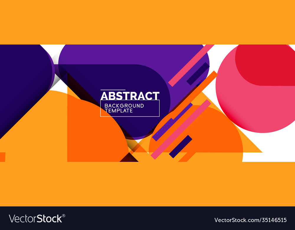 Simple circles and triangles abstract background
