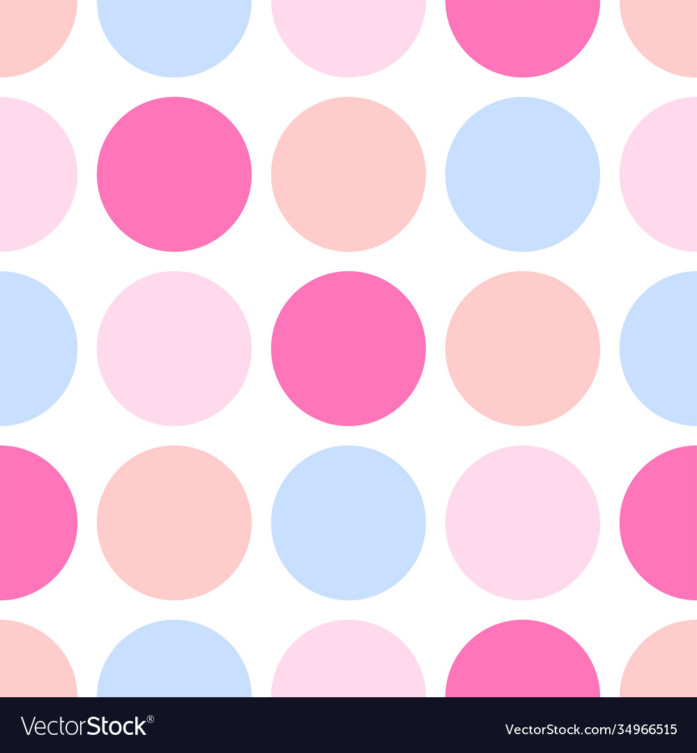 Tile pattern with white and pink polka dots Vector Image