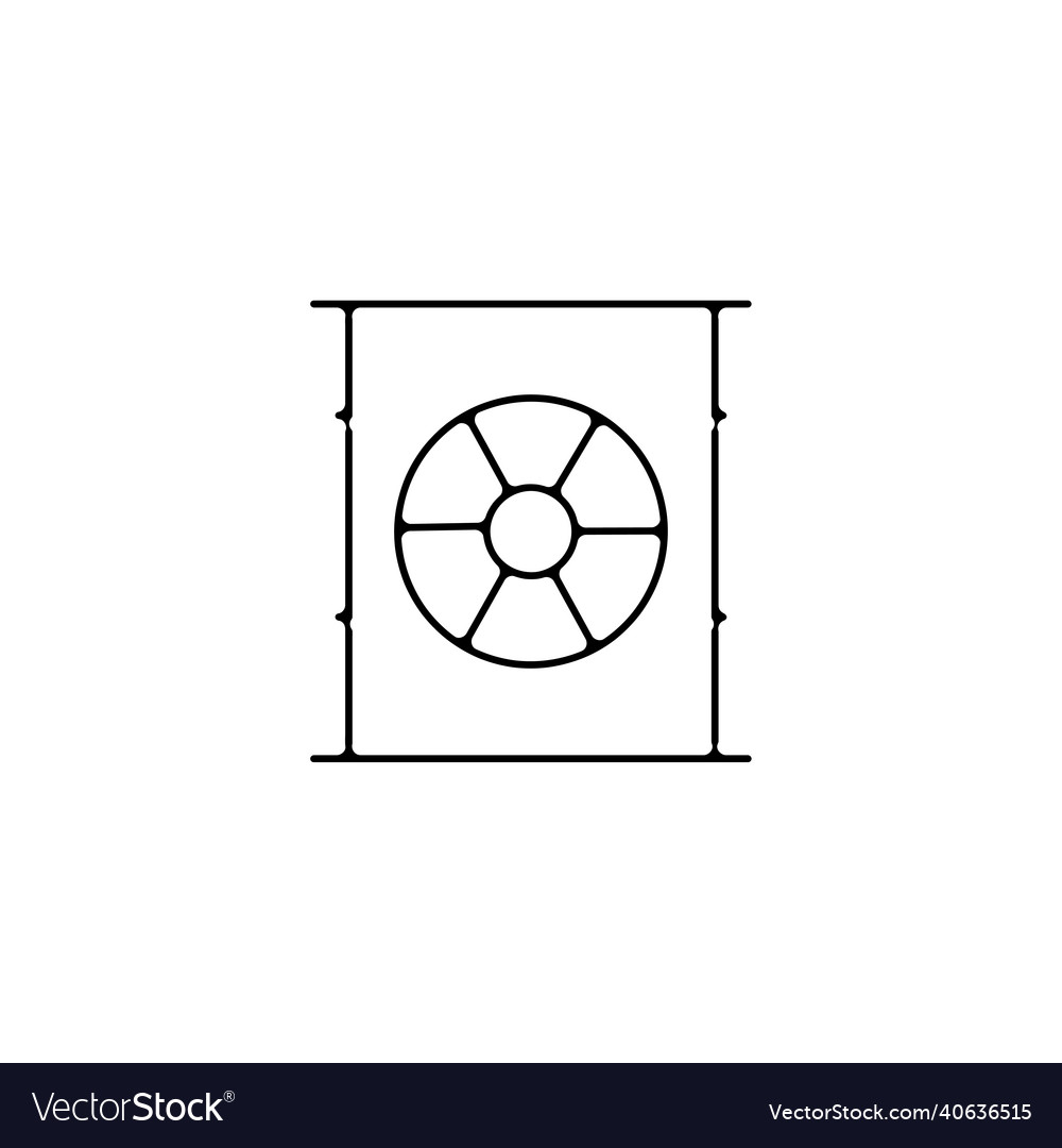 Toxic container line icon linear Vector Image Toxic container line icon linear