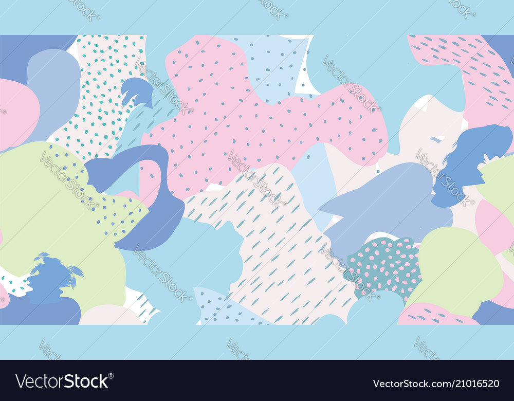 Abstract seamless pattern blots dots painted