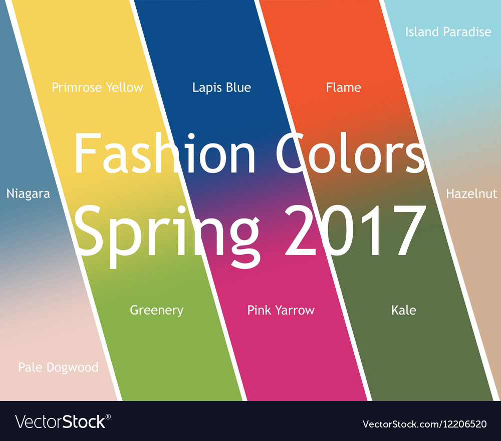 Blurred Fashion Infographic With Trendy Colors Of Vector Image