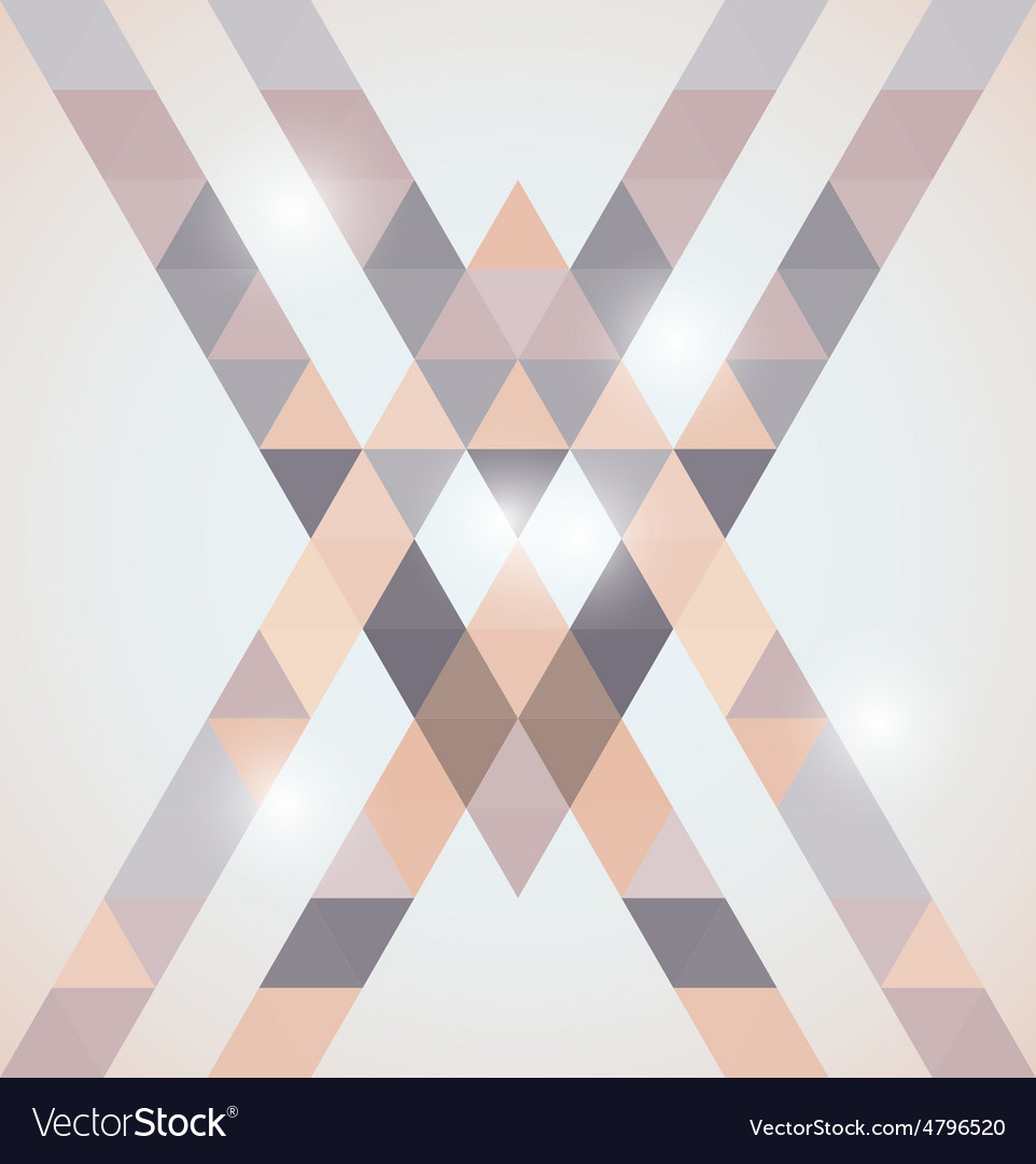 Geometric shining pattern with triangles