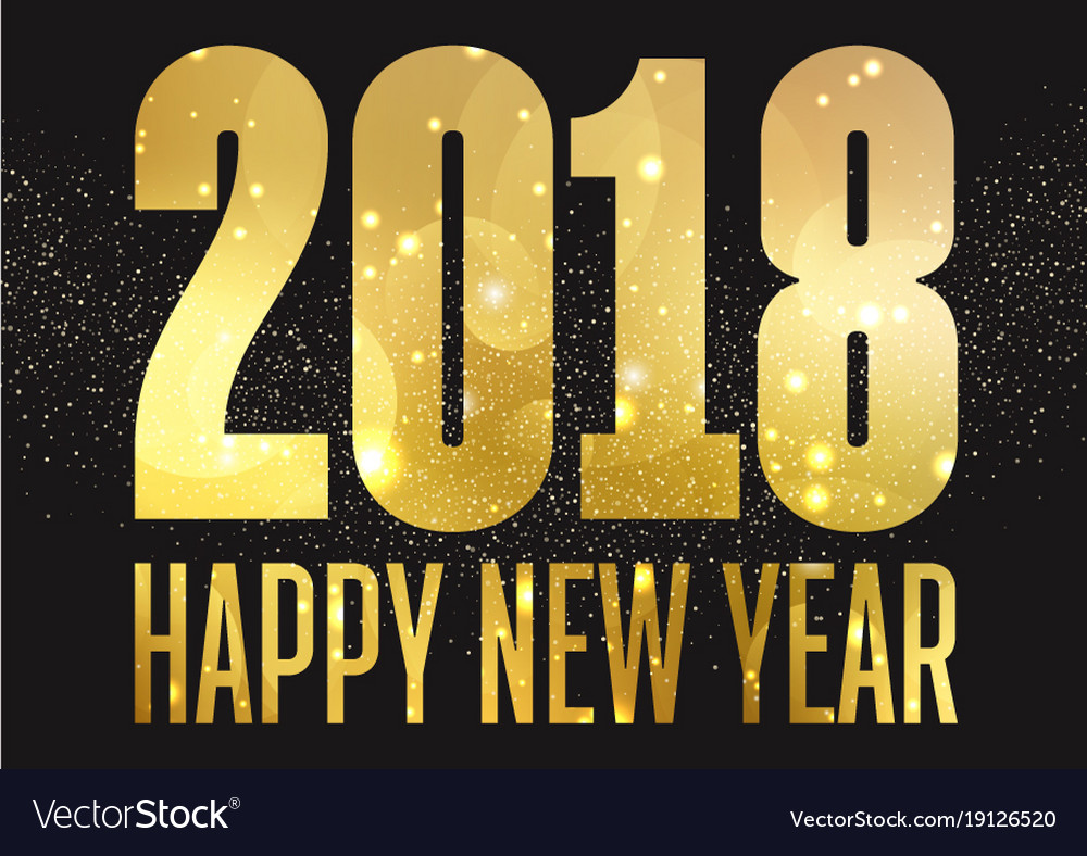 Golden happy new year background Royalty Free Vector Image