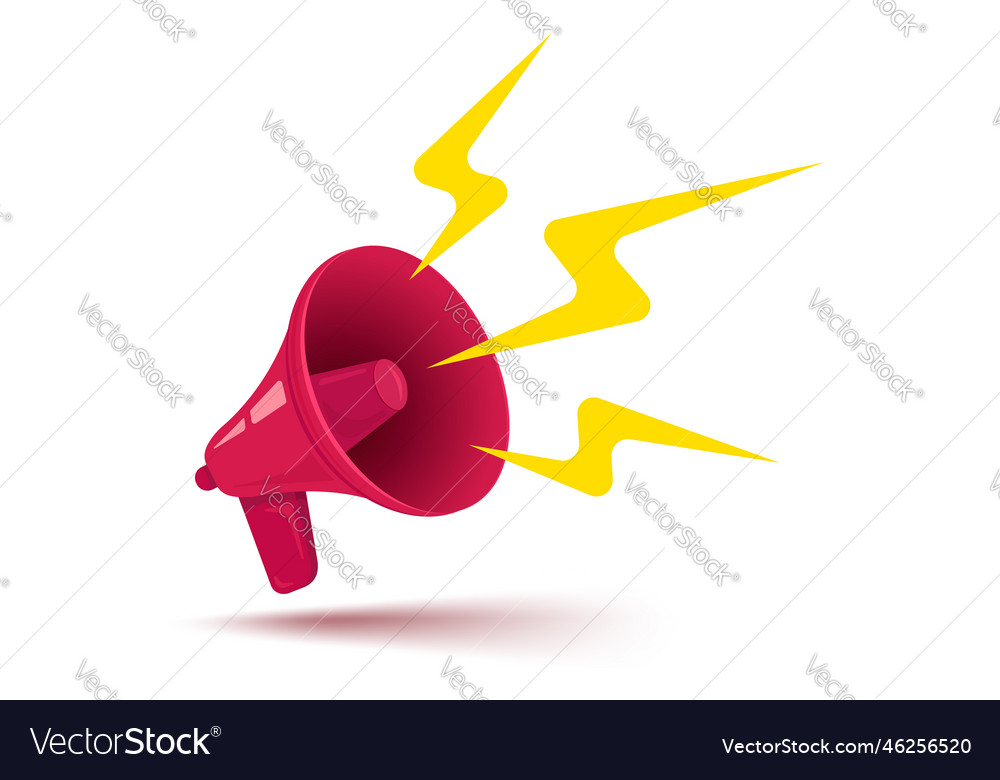 Icon of vintage megaphone for fake breaking news Vector Image