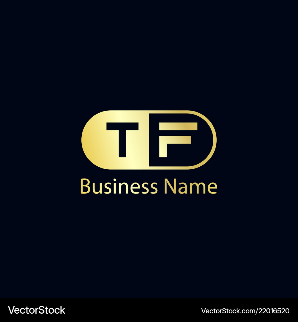 Initial letter tf logo template design Royalty Free Vector