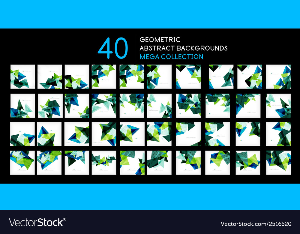Mega collection of triangle shape backgrounds
