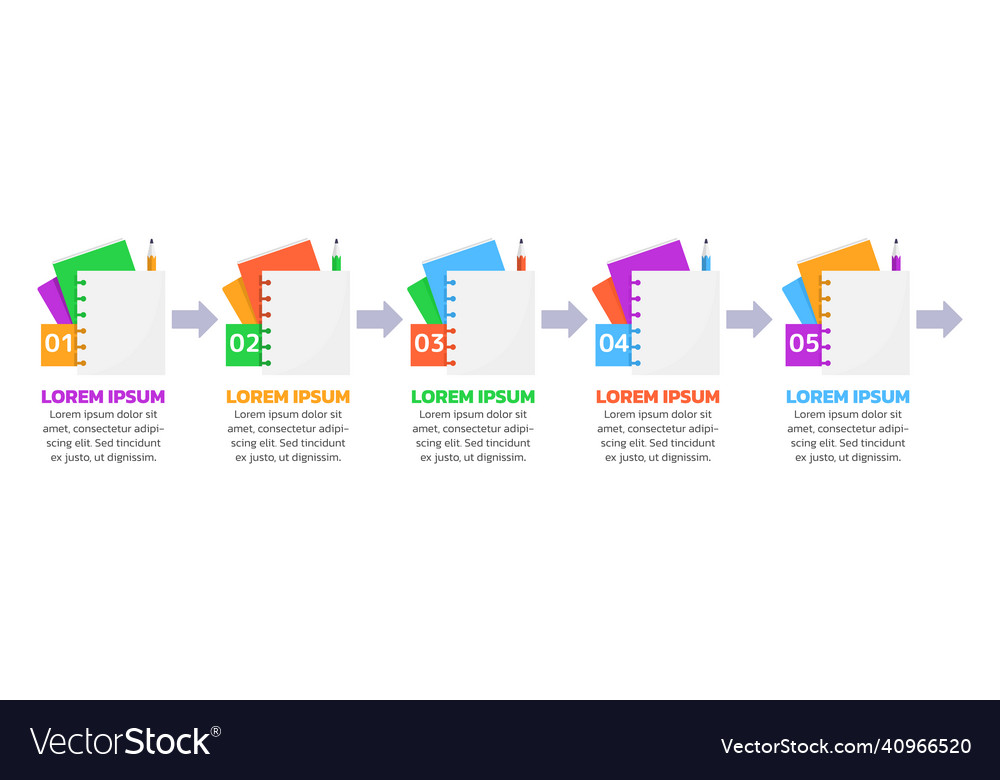Note taking infographic chart design template Vector Image