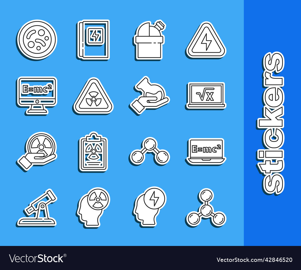 Set line molecule equation solution square root vector image Set line molecule equation solution square root
