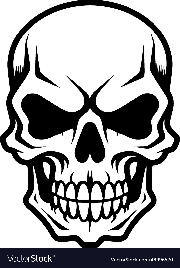 Skull - black and white isolated icon Royalty Free Vector