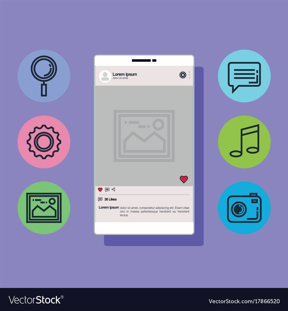 Smartphone with applications menu
