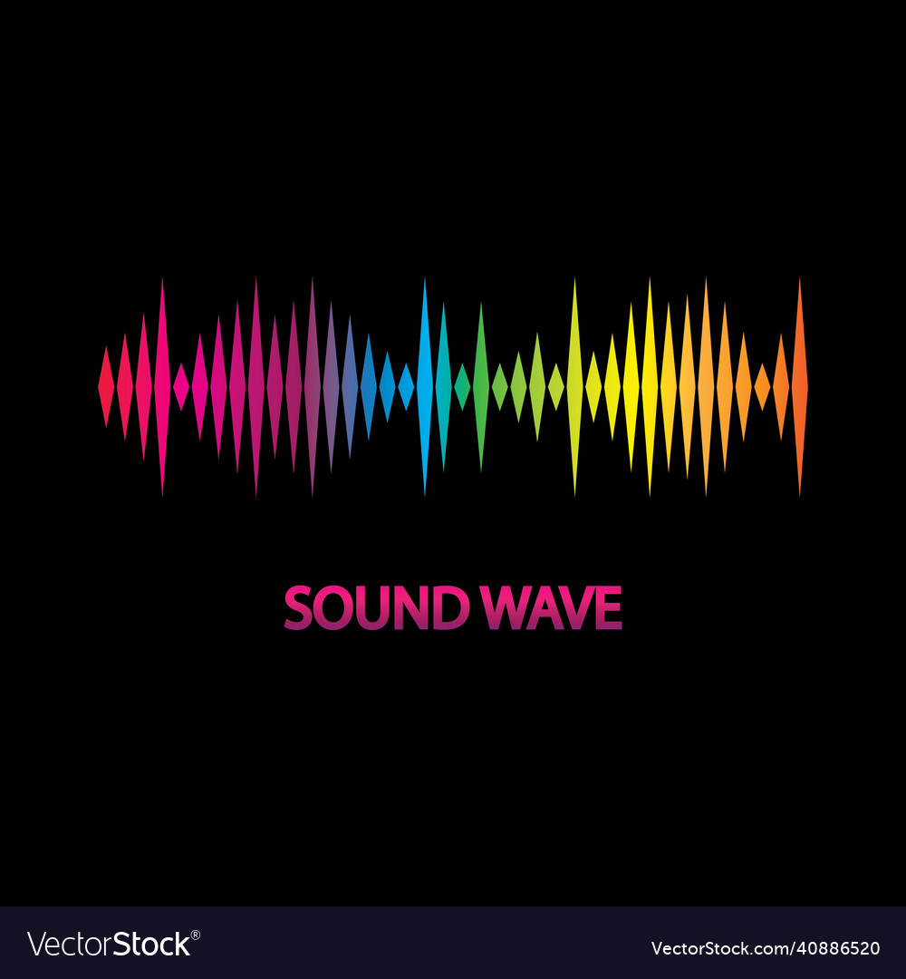 Sound Wave bunte Wellen für Party dj pub vector image Sound Wave bunte Wellen für Party dj pub