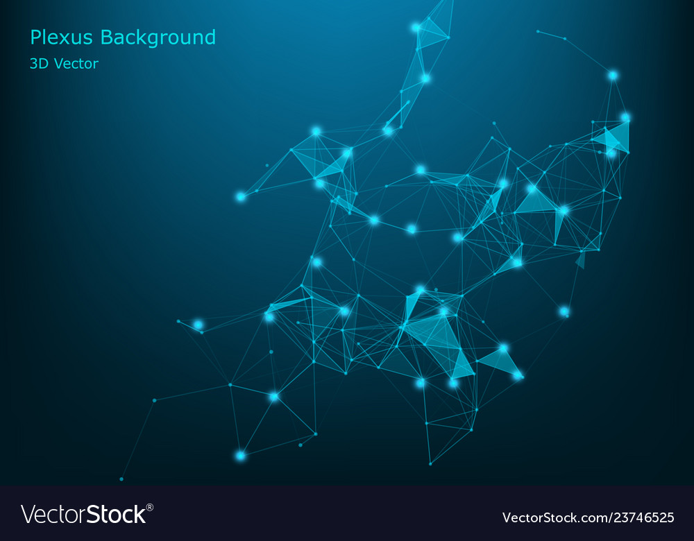 abstrakter plexus hintergrund mit angeschlossenen leitungen