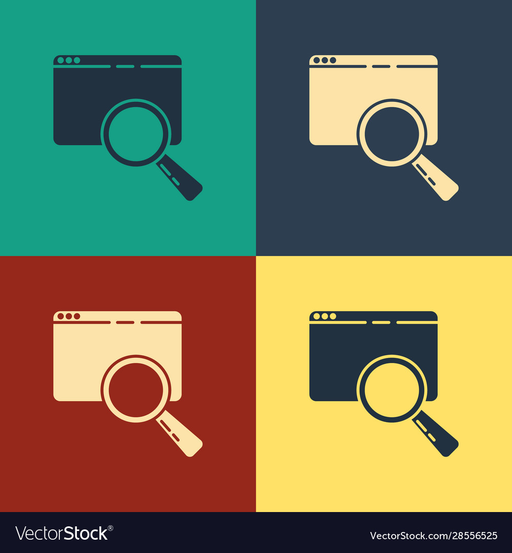 Color search in a browser window icon isolated