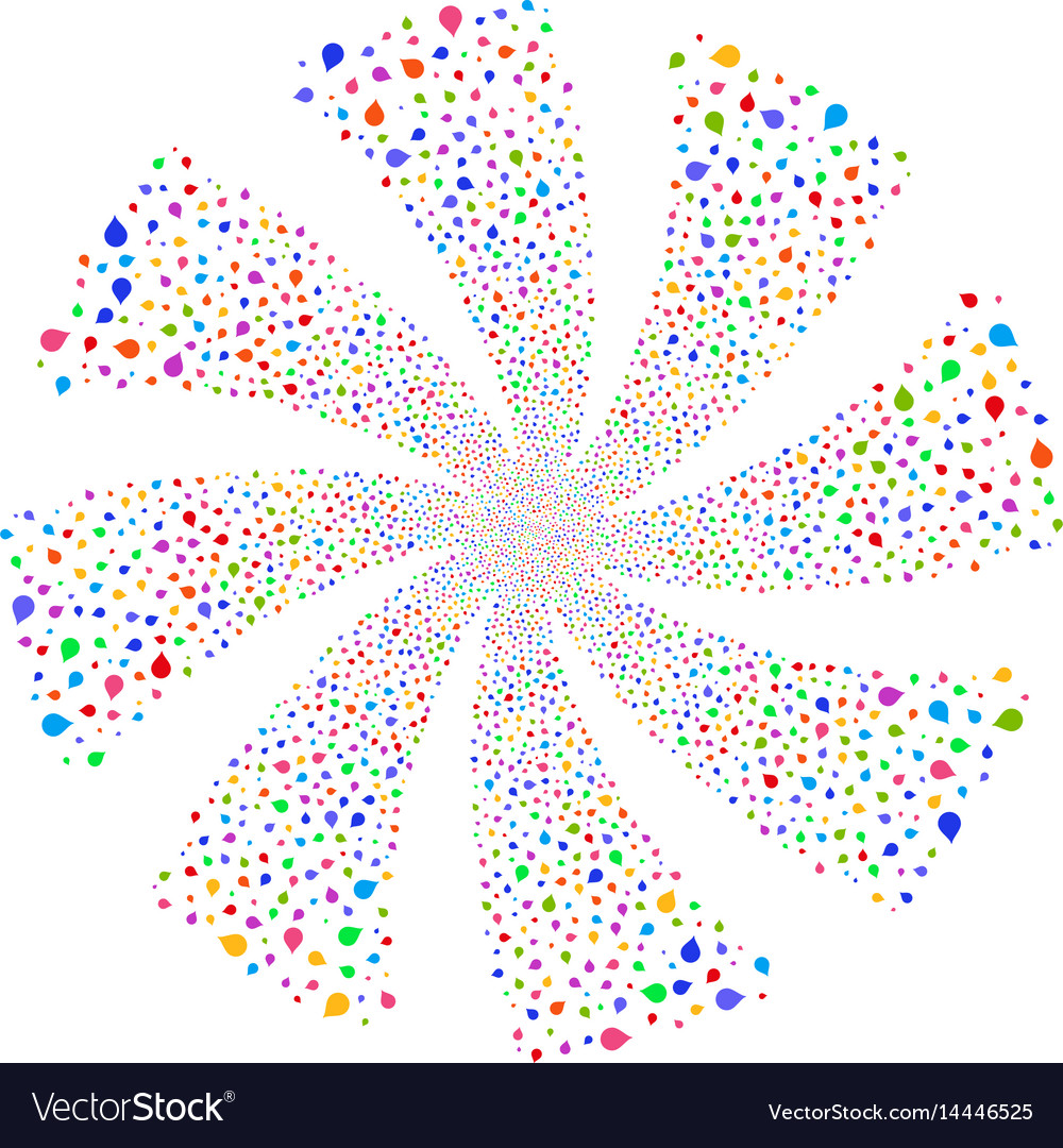 Drop fireworks swirl rotation