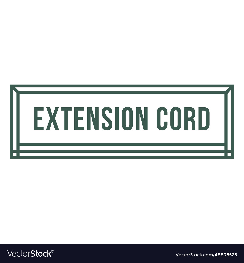 Extension cord tool label stroke