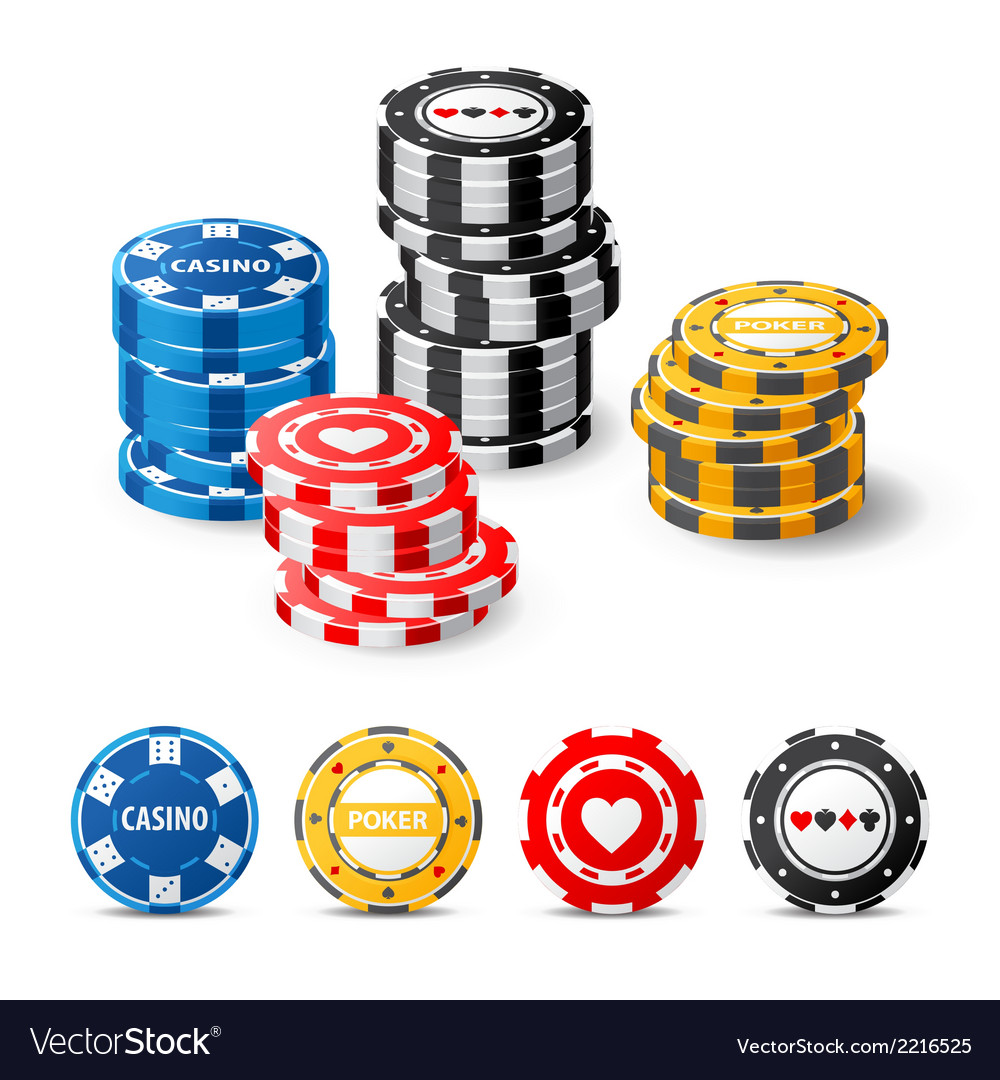 Gambling chips Royalty Free Vector Image - VectorStock