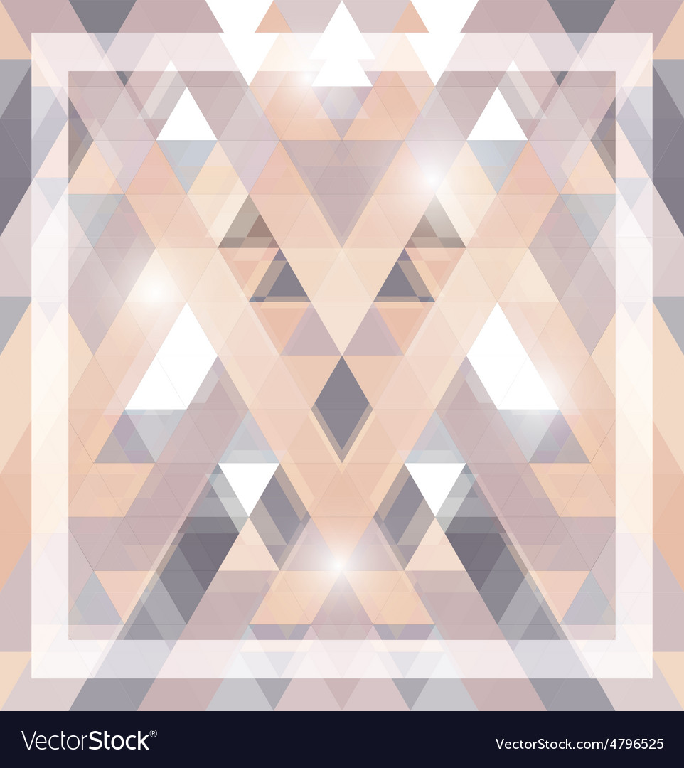 Geometric shining pattern with triangles